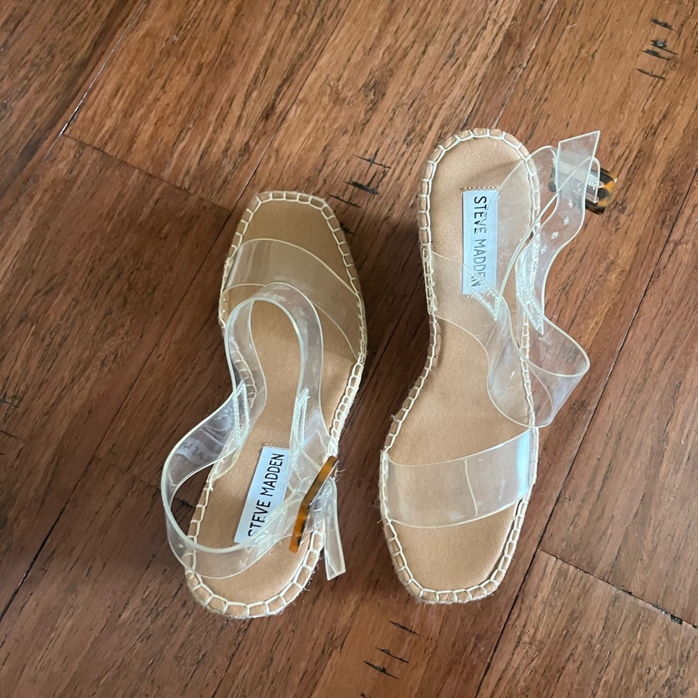 Steve Madden clear wedges